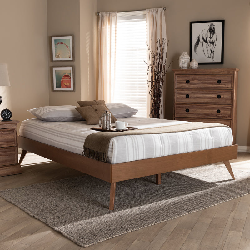 Lissette Mid-Century Bed Frame-Bed Frame-Baxton Studio - WI-Wall2Wall Furnishings