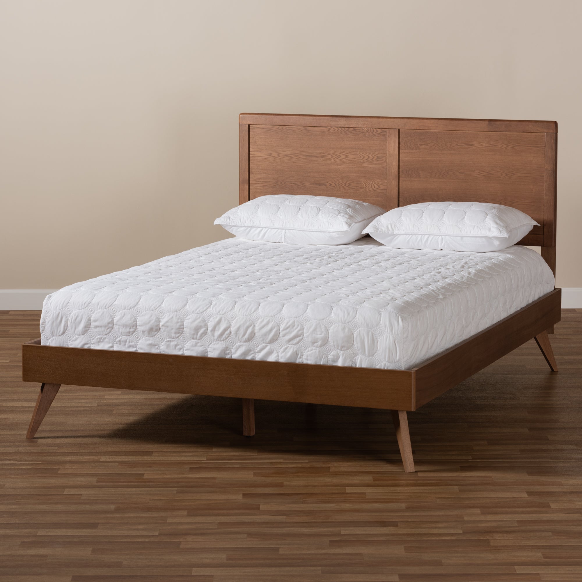 Zenon Mid-Century Bed-Bed-Baxton Studio - WI-Wall2Wall Furnishings