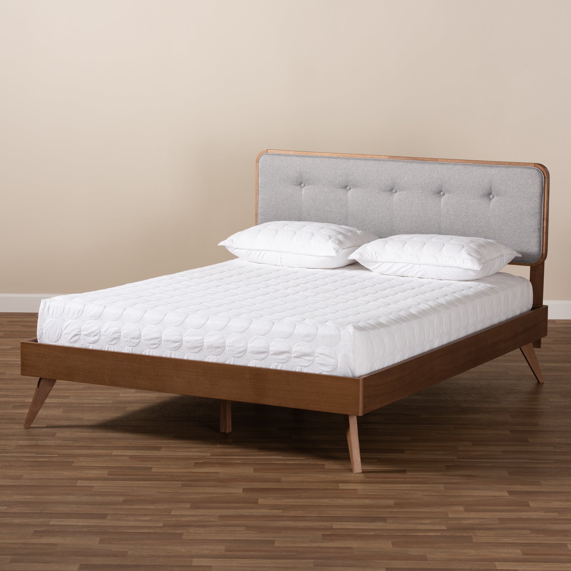 Dilara Mid-Century Bed-Bed-Baxton Studio - WI-Wall2Wall Furnishings