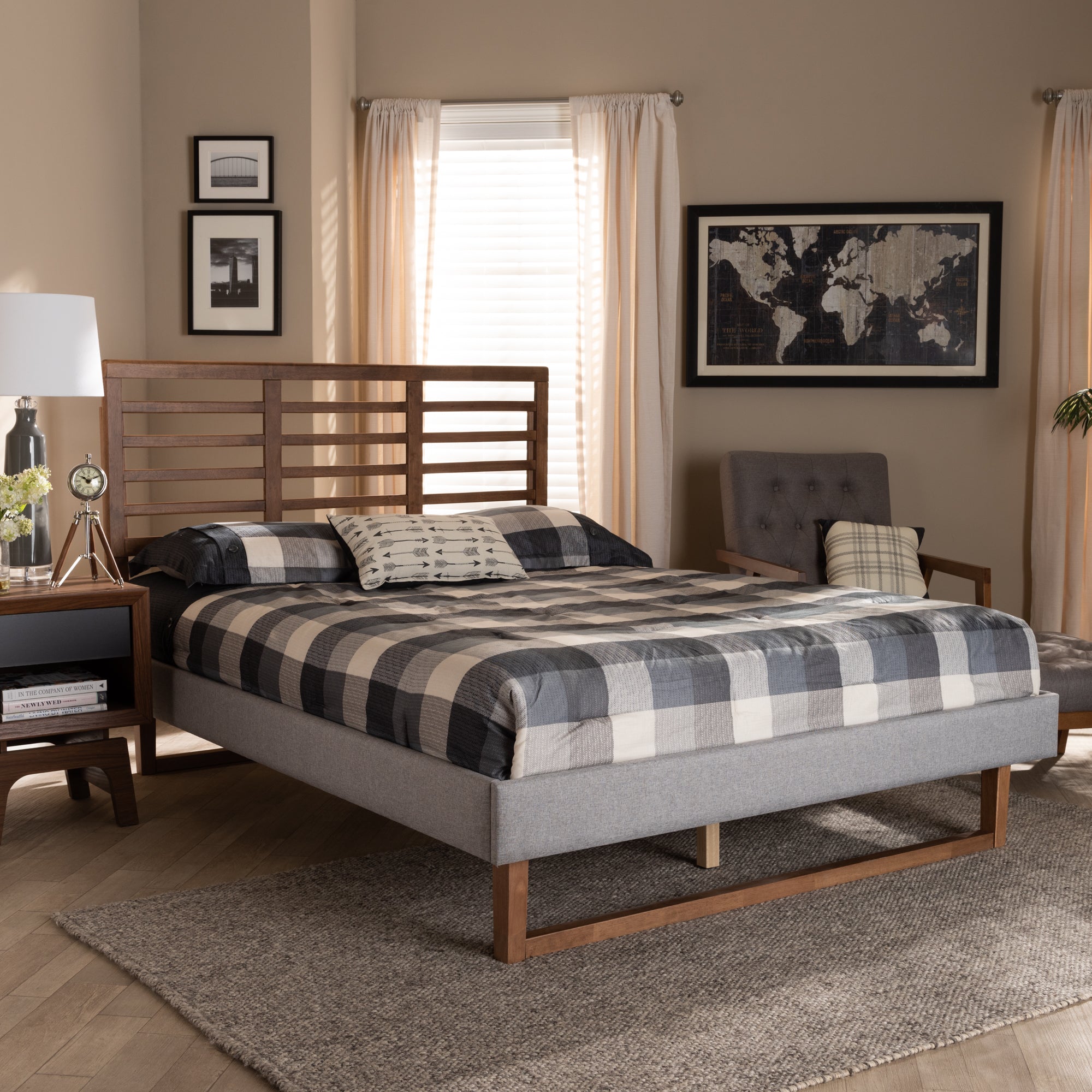 Luciana Modern Bed-Bed-Baxton Studio - WI-Wall2Wall Furnishings