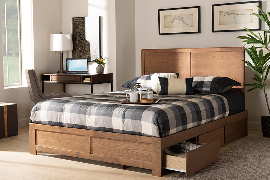 Aras Modern Bed 3-Drawer-Bed-Baxton Studio - WI-Wall2Wall Furnishings