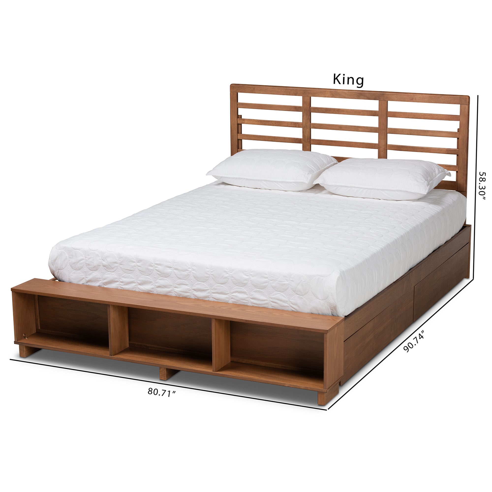 Milana Modern Bed 4-Drawer-Bed-Baxton Studio - WI-Wall2Wall Furnishings