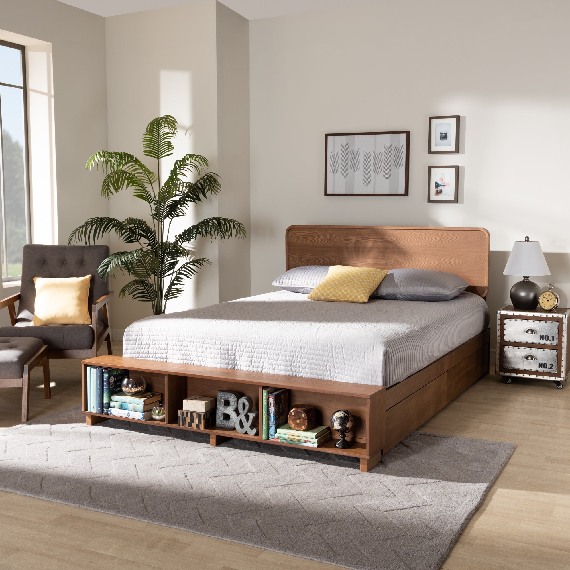 Vita Modern Bed 4-Drawer-Bed-Baxton Studio - WI-Wall2Wall Furnishings