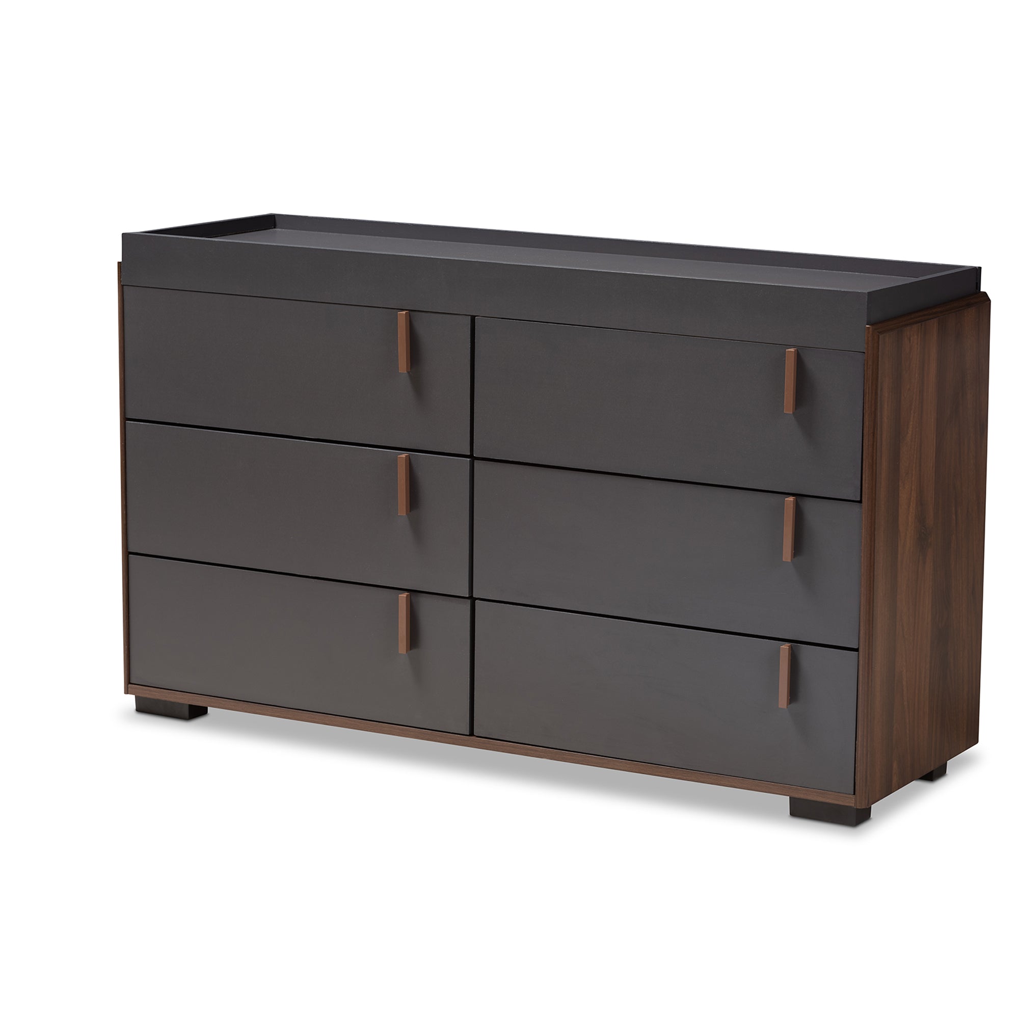 Rikke Contemporary Dresser Two-Tone 6-Drawer-Dresser-Baxton Studio - WI-Wall2Wall Furnishings