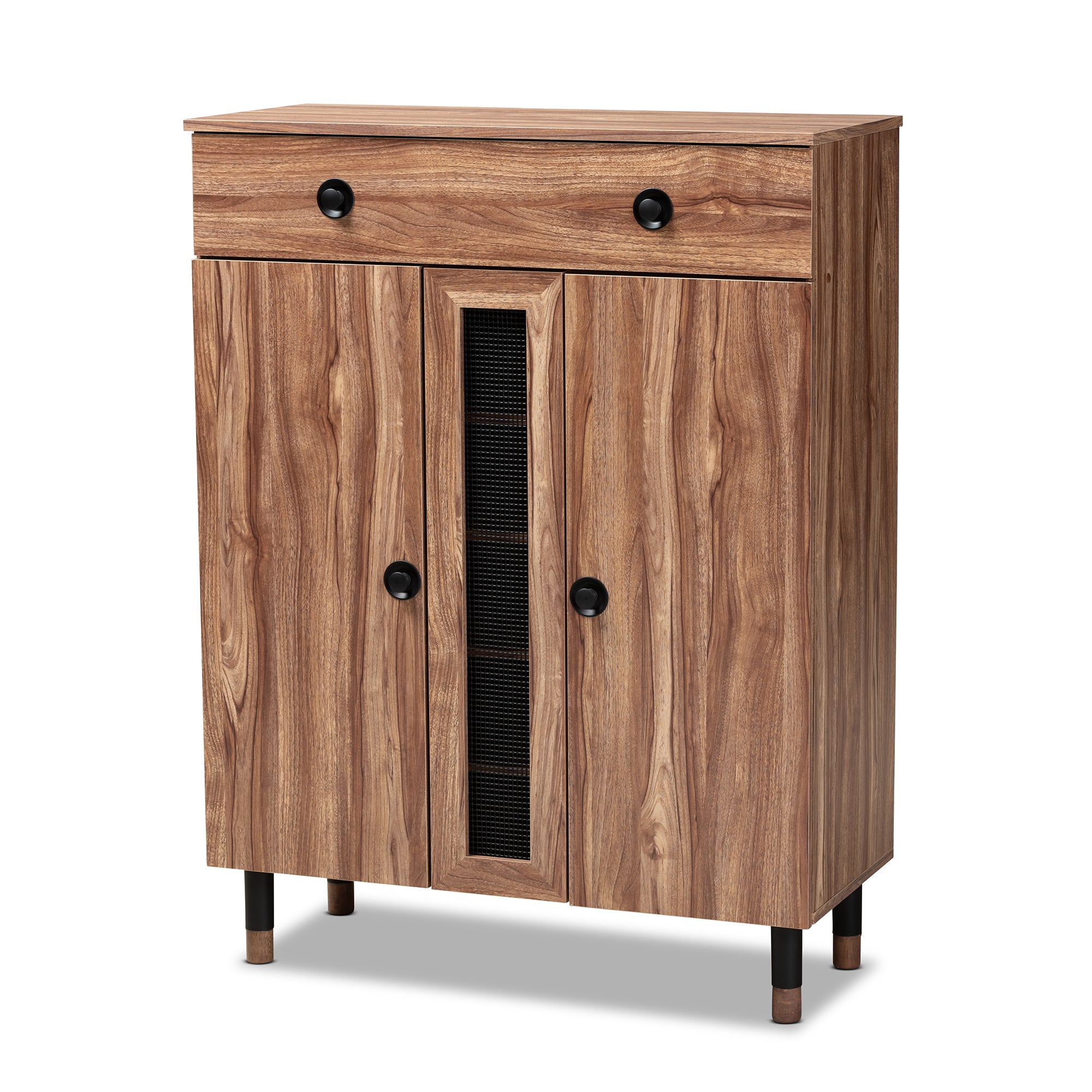 Valina Contemporary Shoe Cabinet 2-Door with Drawer-Shoe Cabinet-Baxton Studio - WI-Wall2Wall Furnishings