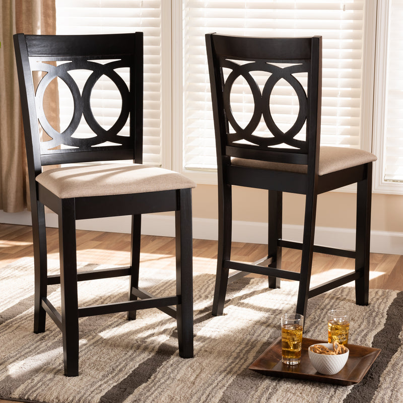 Lenoir Contemporary Counter Stools 2-Piece-Counter Stools-Baxton Studio - WI-Wall2Wall Furnishings