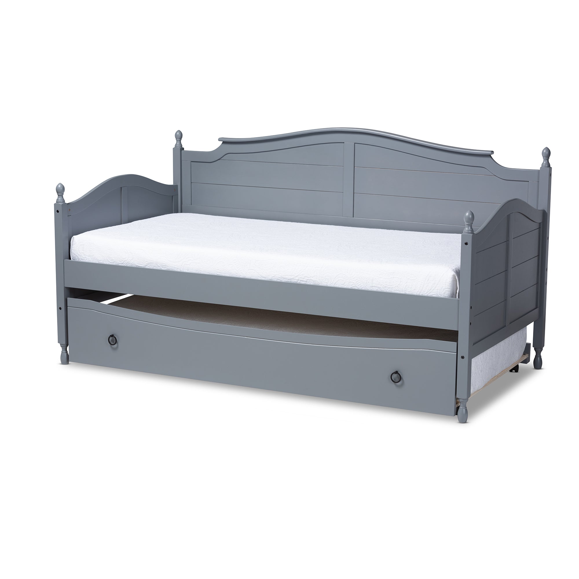 Mara Traditional Daybed & Trundle Roll-Out with Roll-Out Trundle Bed-Daybed & Trundle-Baxton Studio - WI-Wall2Wall Furnishings