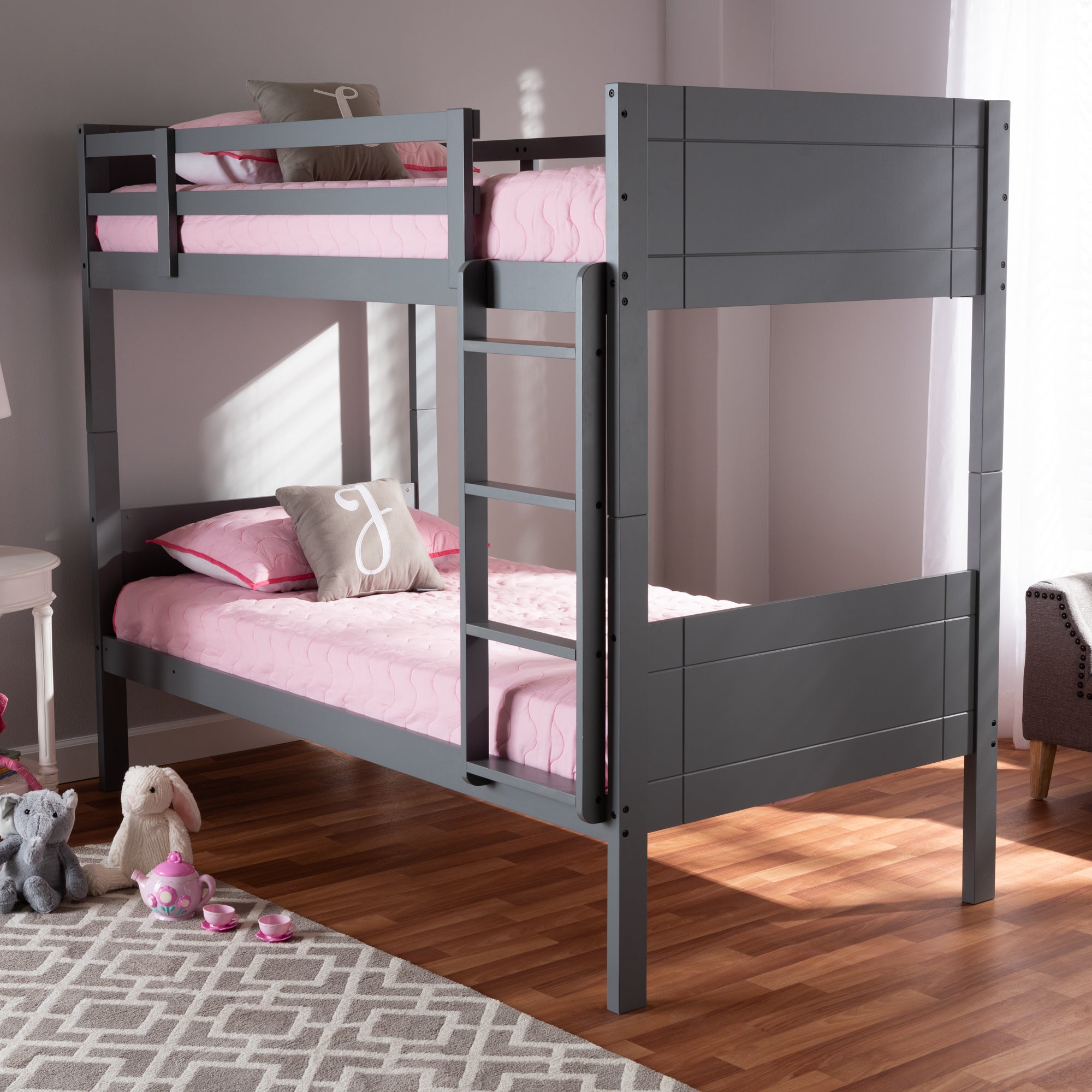Elsie Contemporary Bunk Bed-Bunk Bed-Baxton Studio - WI-Wall2Wall Furnishings