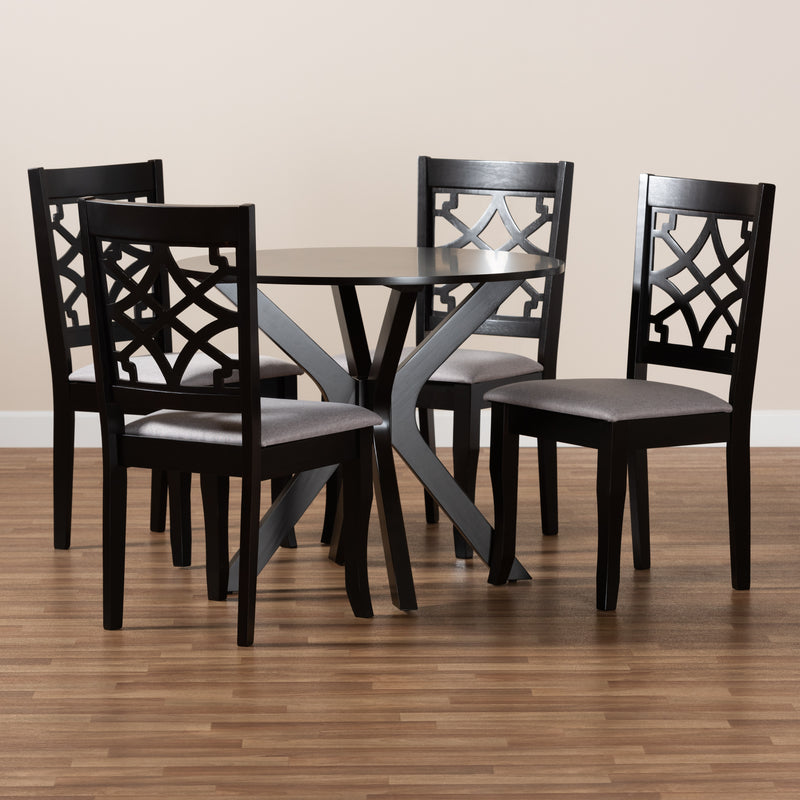 Elena Modern Dining Table & Dining Chairs 5-Piece-Dining Set-Baxton Studio - WI-Wall2Wall Furnishings