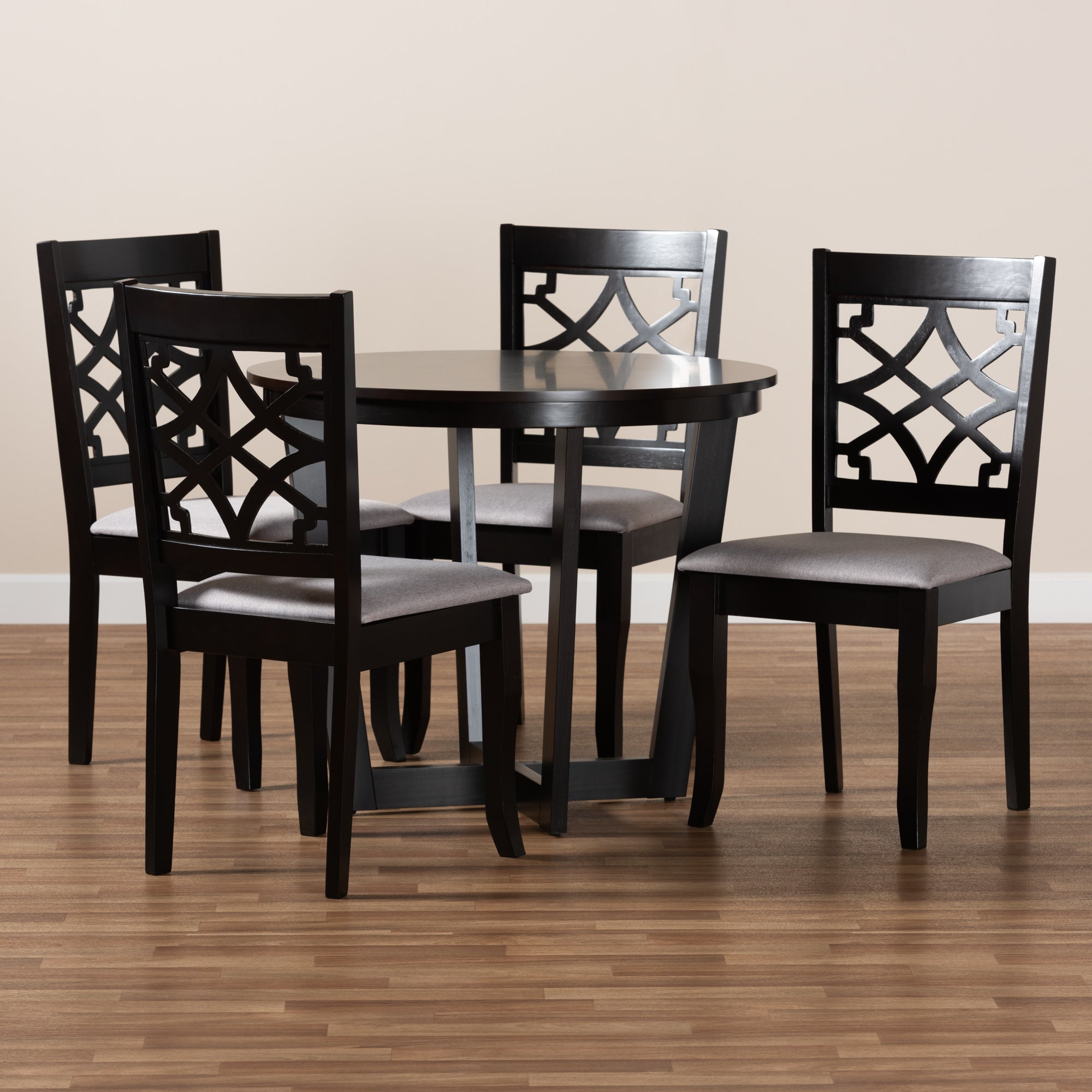 Tricia Modern Dining Table & Dining Chairs 5-Piece-Dining Set-Baxton Studio - WI-Wall2Wall Furnishings