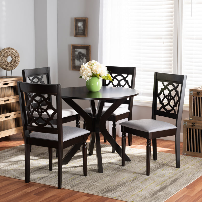 Sadie Modern Dining Table & Dining Chairs 5-Piece-Dining Set-Baxton Studio - WI-Wall2Wall Furnishings