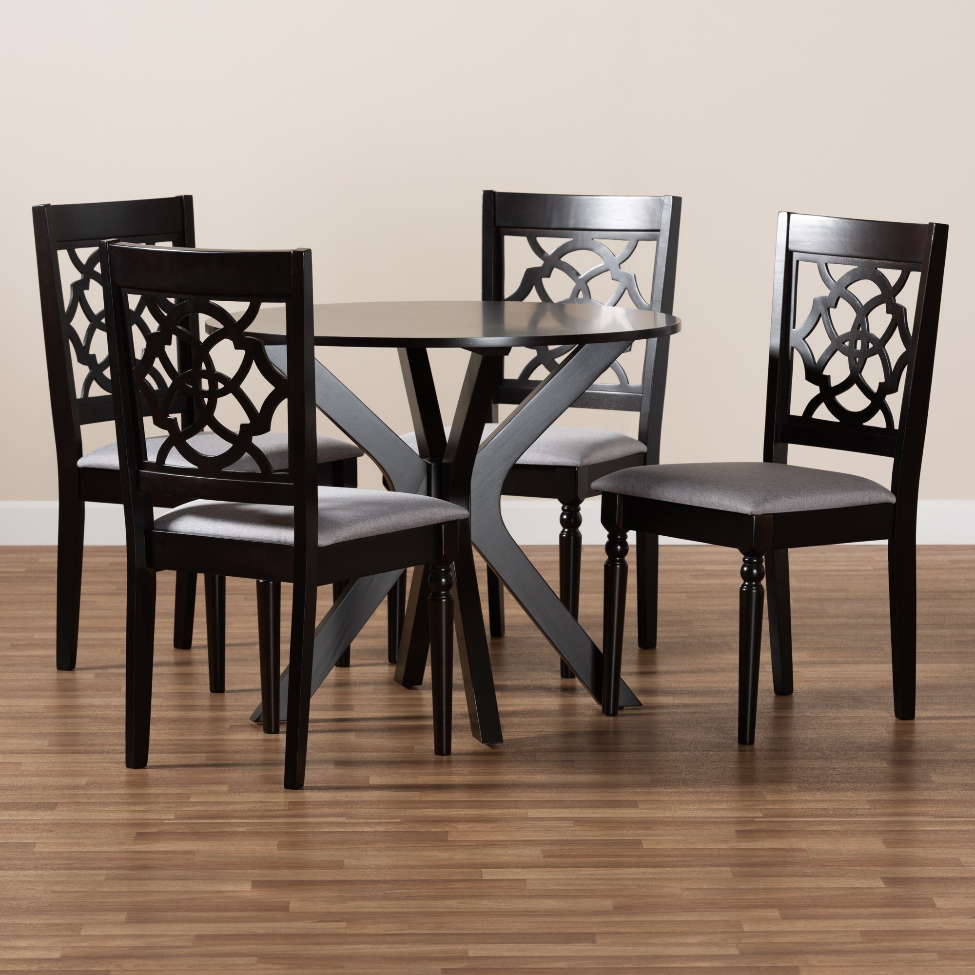 Sadie Modern Dining Table & Dining Chairs 5-Piece-Dining Set-Baxton Studio - WI-Wall2Wall Furnishings