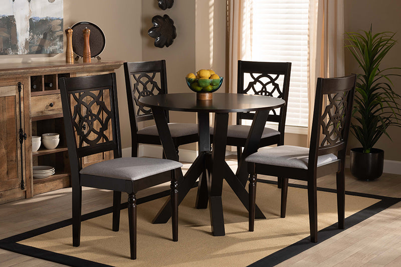 Alma Modern Dining Table & Dining Chairs 5-Piece-Dining Set-Baxton Studio - WI-Wall2Wall Furnishings