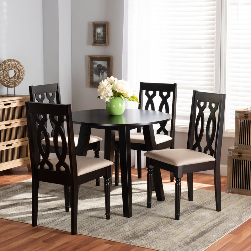Heidi Modern Dining Table & Dining Chairs 5-Piece-Dining Set-Baxton Studio - WI-Wall2Wall Furnishings