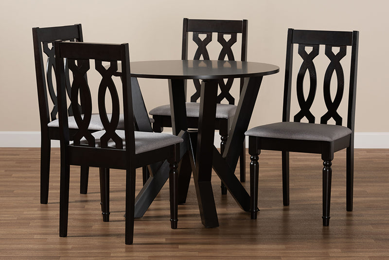 Anise Modern Dining Table & Dining Chairs 5-Piece-Dining Set-Baxton Studio - WI-Wall2Wall Furnishings