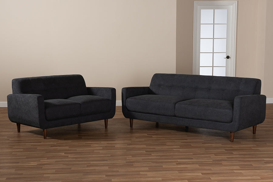 Allister Mid-Century Sofa & Loveseat-Sofa Set-Baxton Studio - WI-Wall2Wall Furnishings