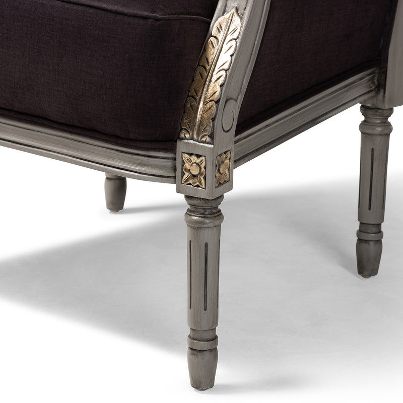 Georgette Traditional Chair with Goldleaf Detailing-Chair-Baxton Studio - WI-Wall2Wall Furnishings
