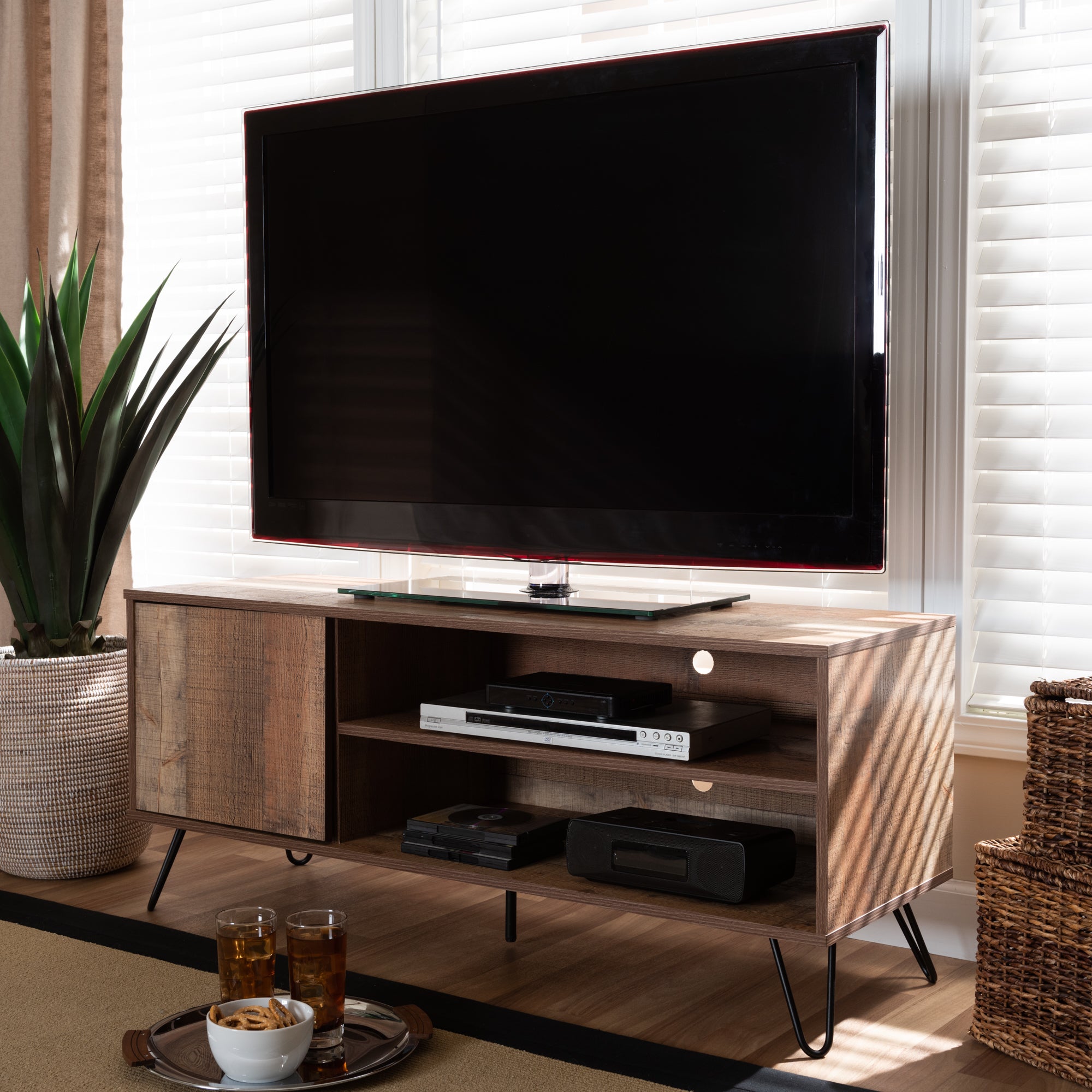Iver Modern TV Stand 1-Door-TV Stand-Baxton Studio - WI-Wall2Wall Furnishings