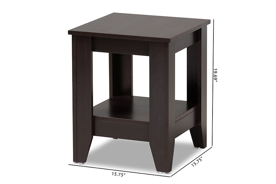 Audra Modern End Table-End Table-Baxton Studio - WI-Wall2Wall Furnishings