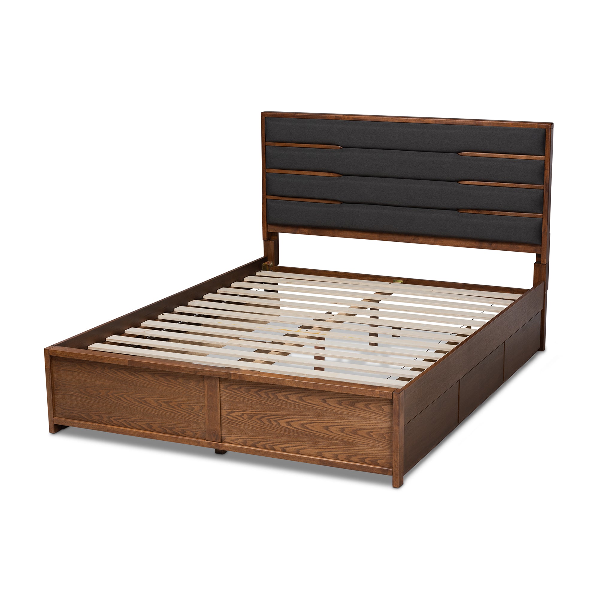 Elin Modern Bed with Six Drawers-Bed-Baxton Studio - WI-Wall2Wall Furnishings