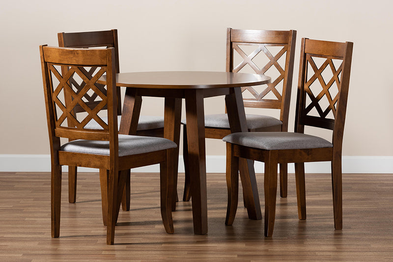Adara Modern Dining Table & Dining Chairs 5-Piece-Dining Set-Baxton Studio - WI-Wall2Wall Furnishings