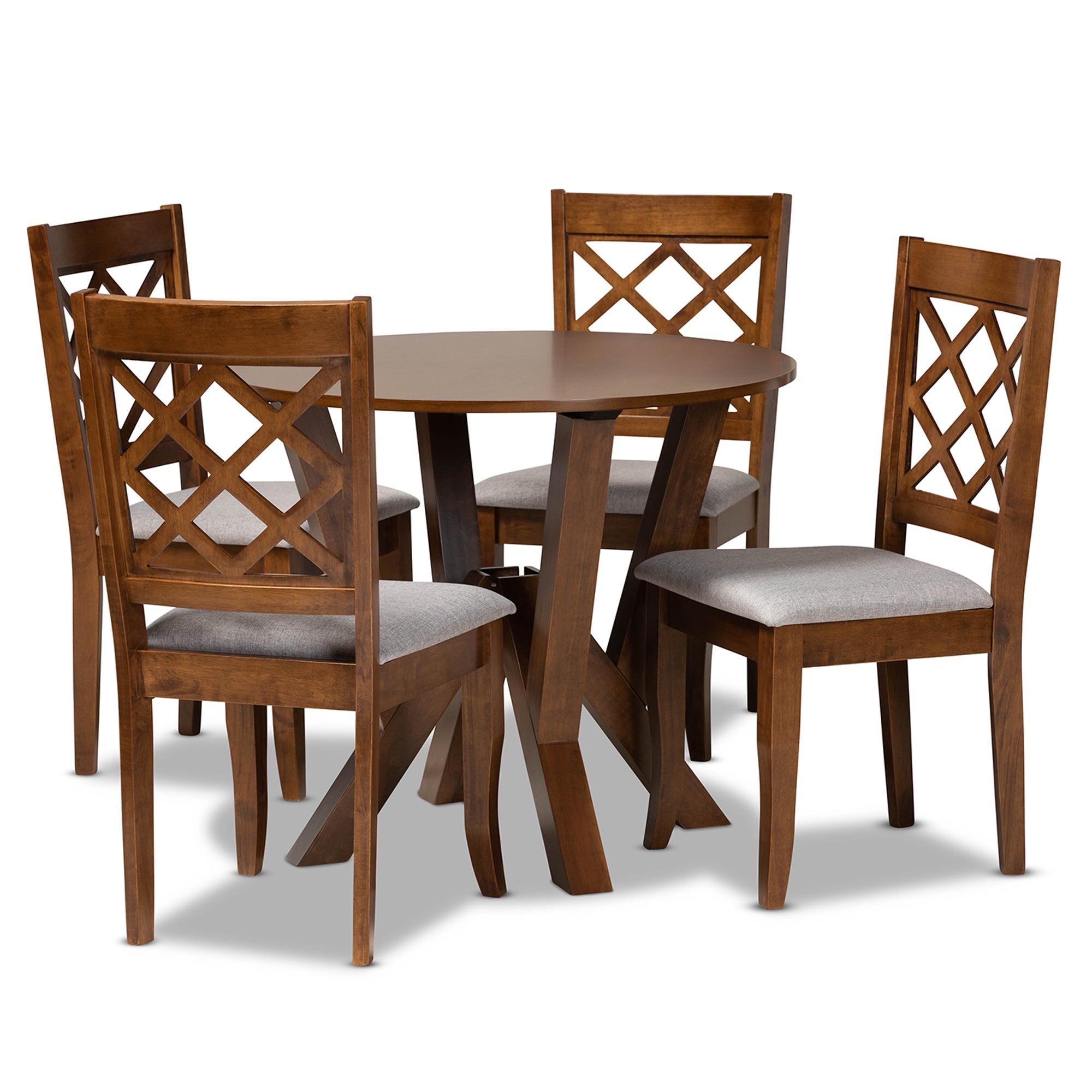 Zoe Modern Dining Table & Dining Chairs 5-Piece-Dining Set-Baxton Studio - WI-Wall2Wall Furnishings