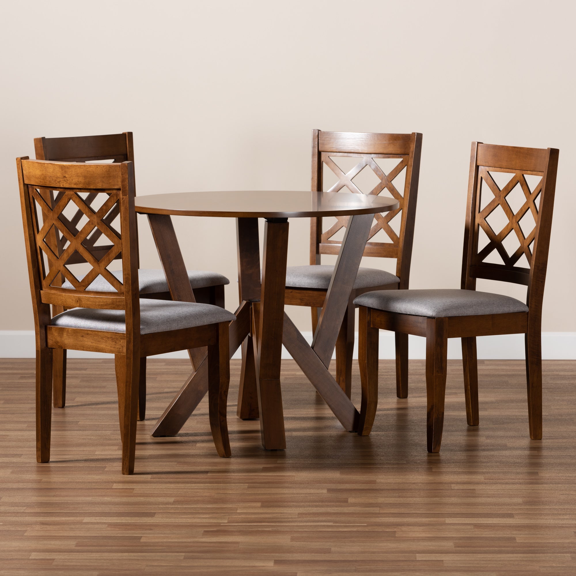 Zoe Modern Dining Table & Dining Chairs 5-Piece-Dining Set-Baxton Studio - WI-Wall2Wall Furnishings