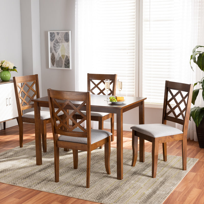 Sari Modern Dining Table & Dining Chairs 5-Piece-Dining Set-Baxton Studio - WI-Wall2Wall Furnishings