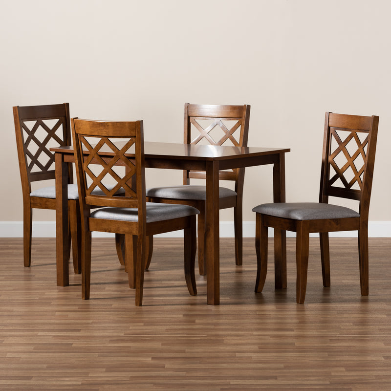 Sari Modern Dining Table & Dining Chairs 5-Piece-Dining Set-Baxton Studio - WI-Wall2Wall Furnishings