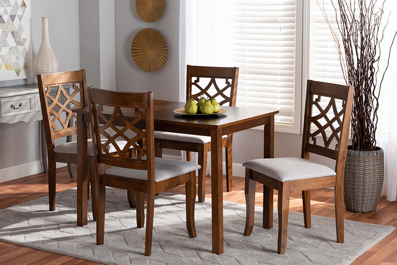 Celina Modern Dining Table & Dining Chairs 5-Piece-Dining Set-Baxton Studio - WI-Wall2Wall Furnishings