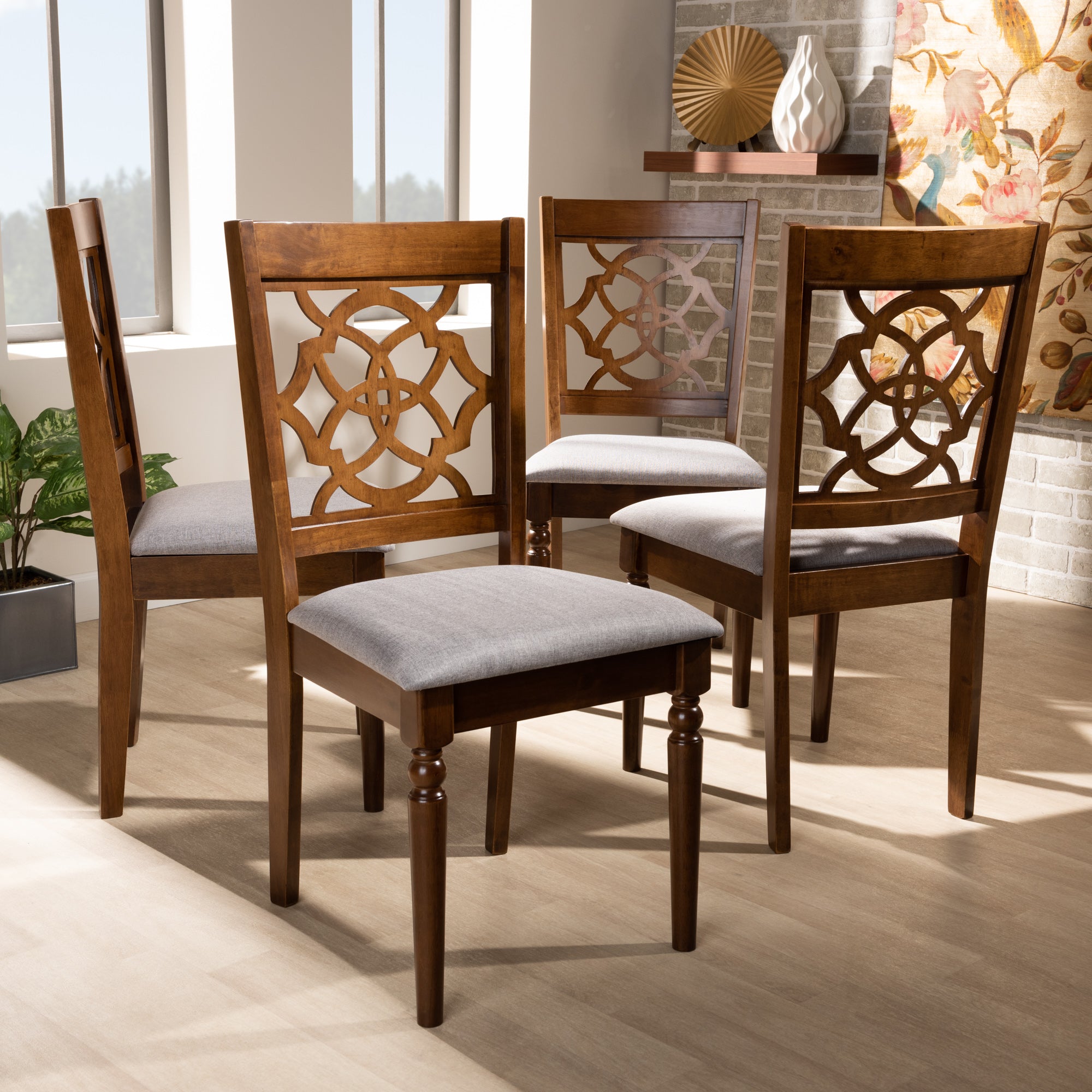 Lylah Modern Dining Chairs 4-Piece-Dining Chairs-Baxton Studio - WI-Wall2Wall Furnishings