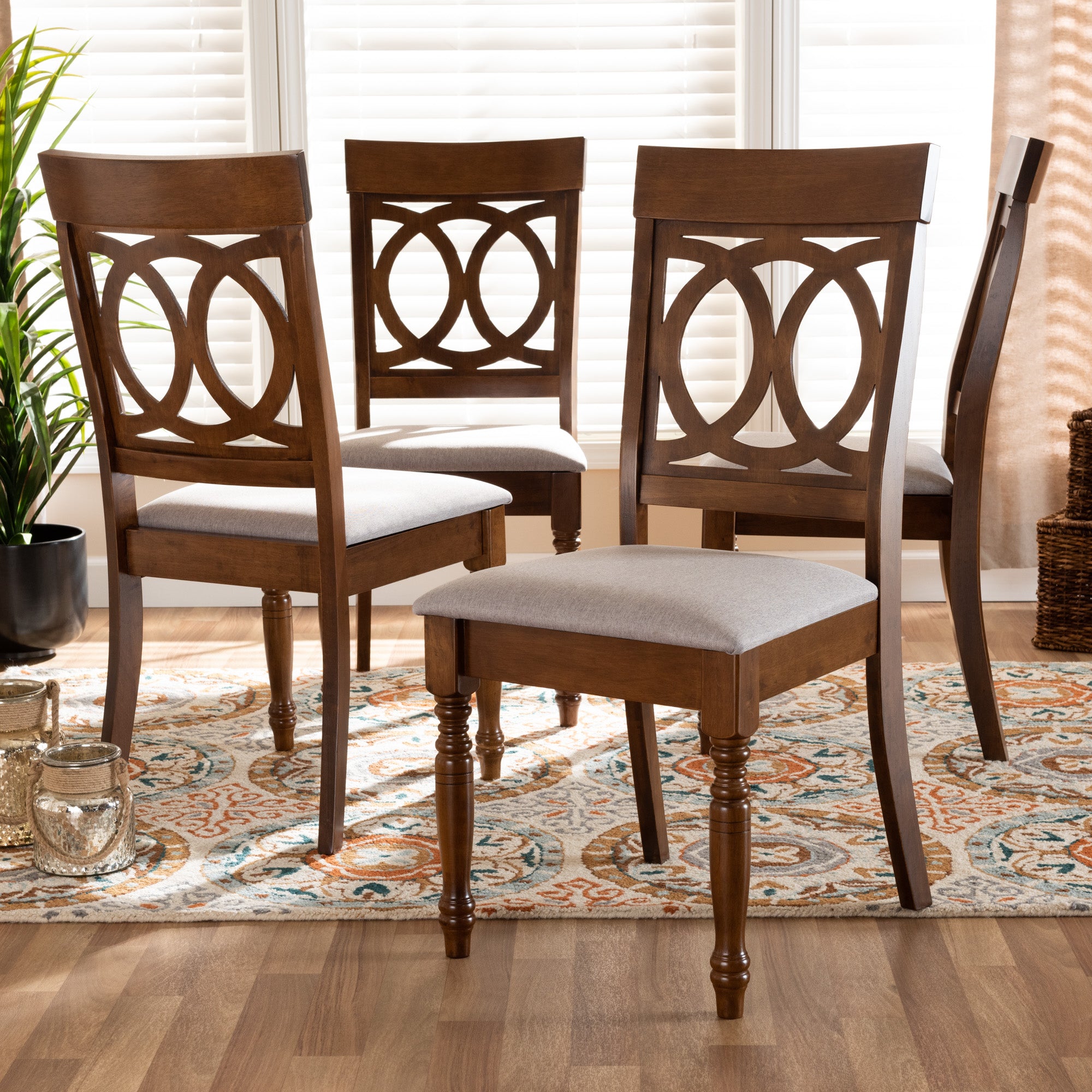 Lucie Modern Dining Chairs 4-Piece-Dining Chairs-Baxton Studio - WI-Wall2Wall Furnishings