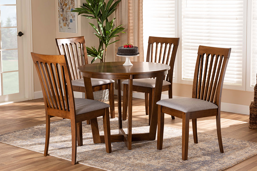 Andi Modern Dining Table & Dining Chairs 5-Piece-Dining Set-Baxton Studio - WI-Wall2Wall Furnishings