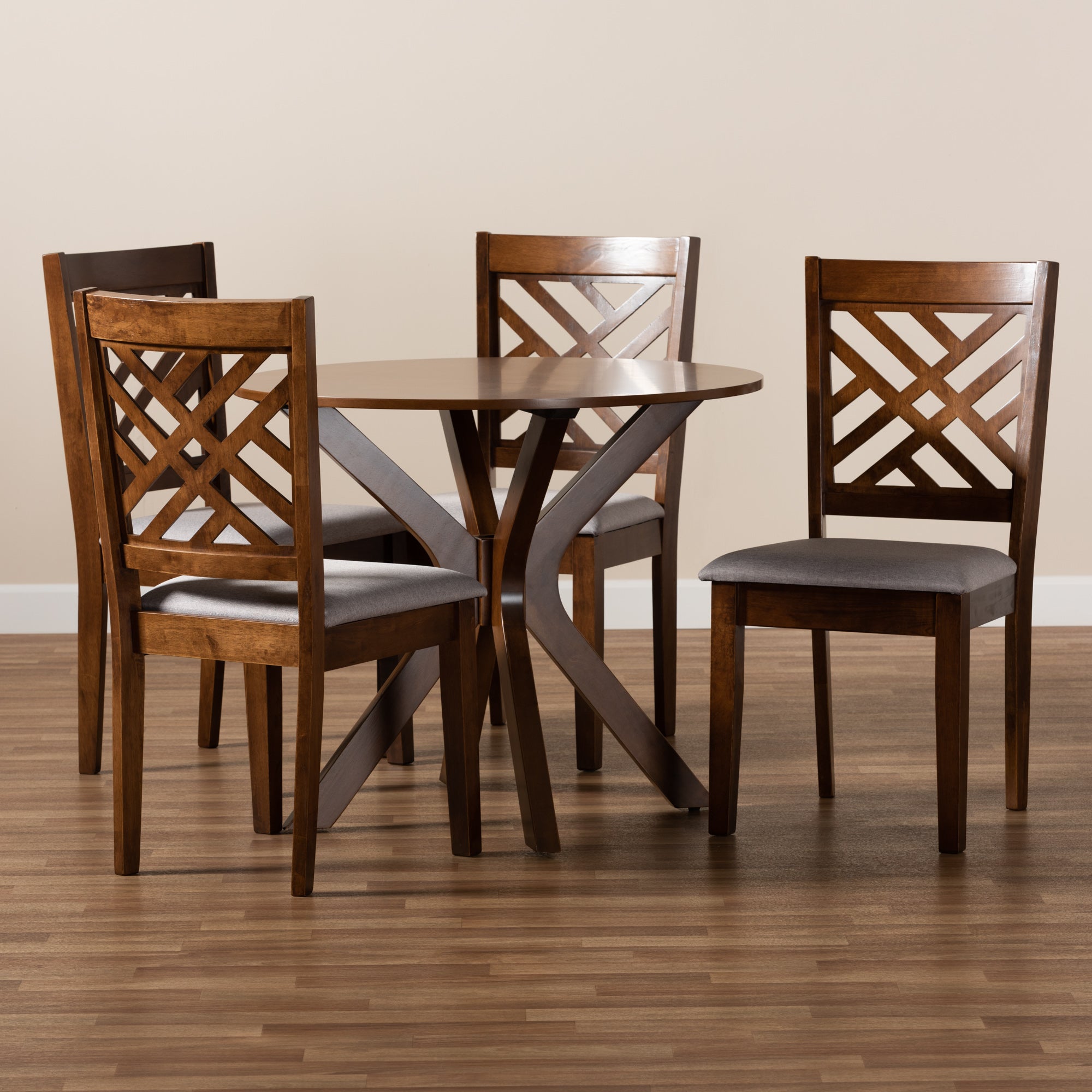 Norah Modern Dining Table & Dining Chairs 5-Piece-Dining Set-Baxton Studio - WI-Wall2Wall Furnishings