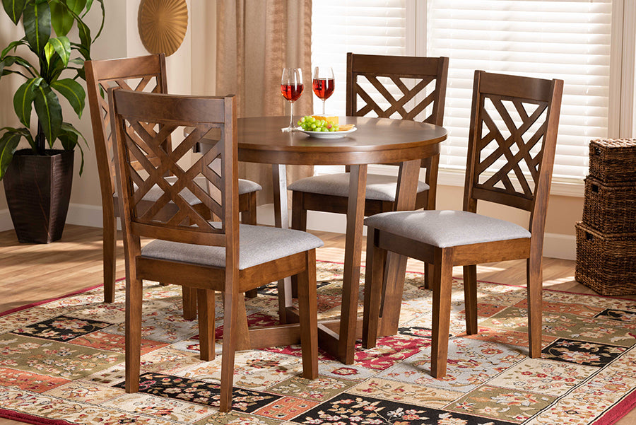 Alena Modern Dining Table & Dining Chairs 5-Piece-Dining Set-Baxton Studio - WI-Wall2Wall Furnishings