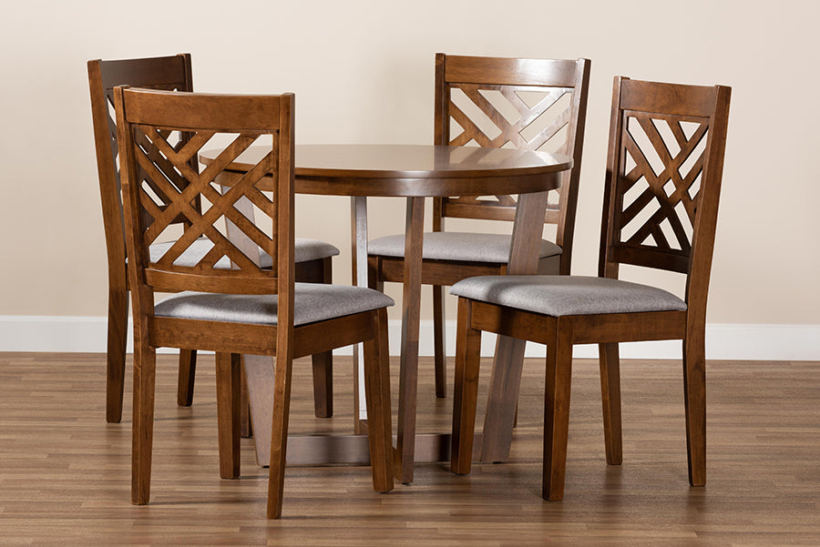Alena Modern Dining Table & Dining Chairs 5-Piece-Dining Set-Baxton Studio - WI-Wall2Wall Furnishings