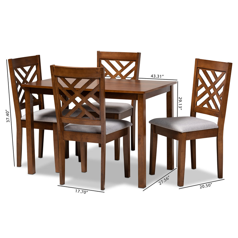 Caron Modern Table & Dining Chairs 5-Piece-Dining Set-Baxton Studio - WI-Wall2Wall Furnishings