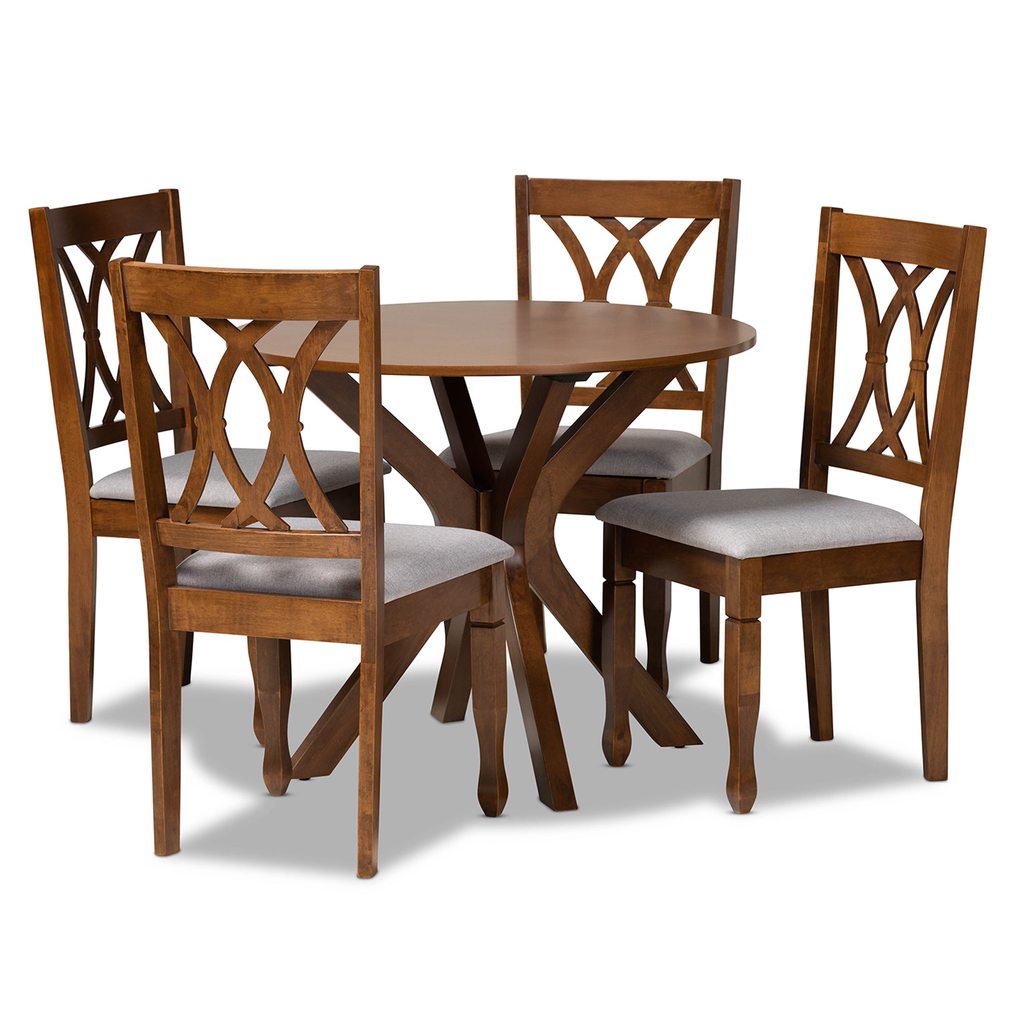 Maya Modern Dining Table & Dining Chairs 5-Piece-Dining Set-Baxton Studio - WI-Wall2Wall Furnishings