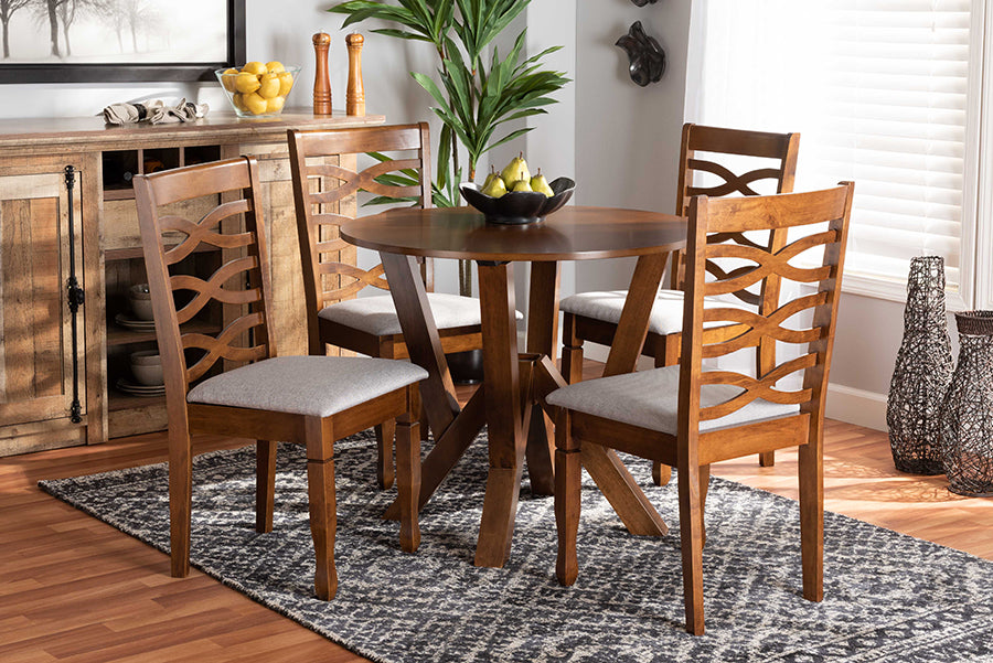 Ariane Modern Dining Table & Dining Chairs 5-Piece-Dining Set-Baxton Studio - WI-Wall2Wall Furnishings