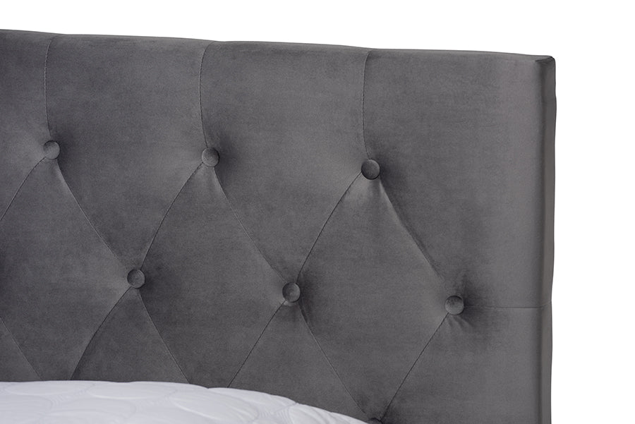 Caronia Modern Bed 2-Drawer-Bed-Baxton Studio - WI-Wall2Wall Furnishings