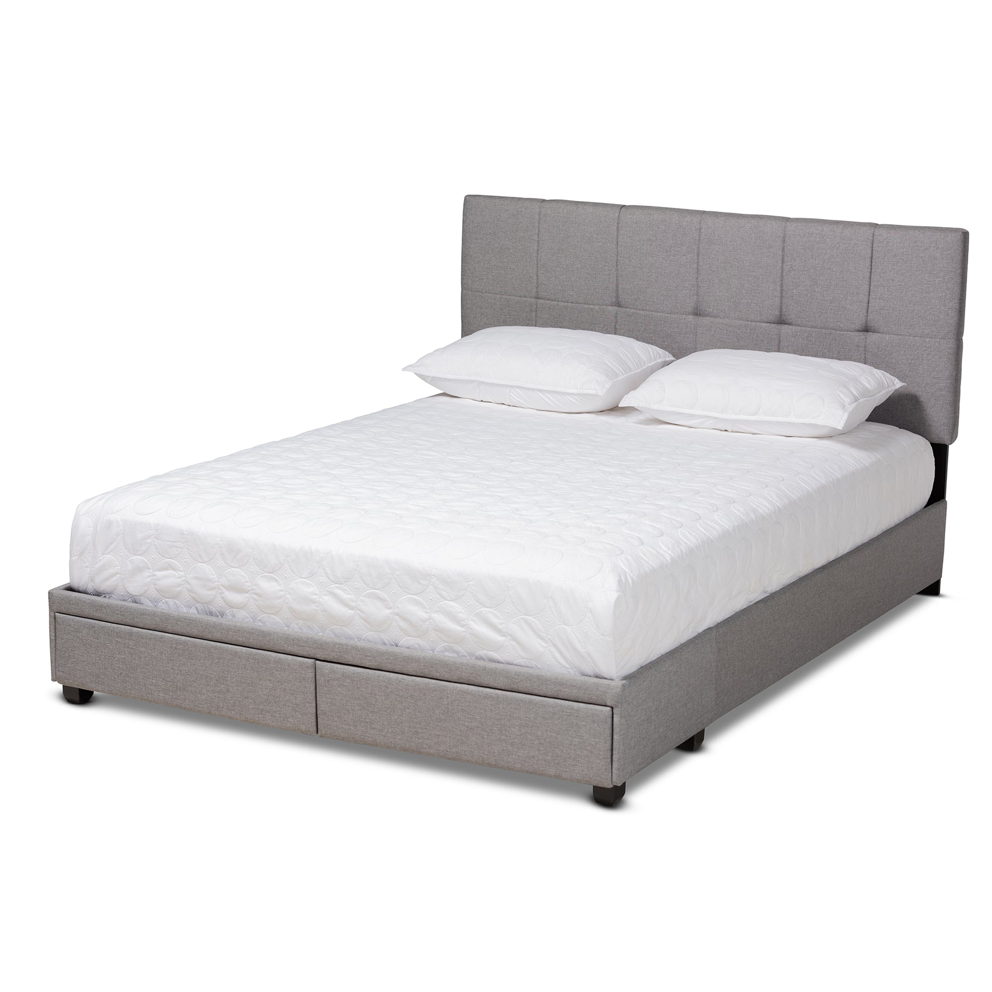 Netti Modern Bed 2-Drawer-Bed-Baxton Studio - WI-Wall2Wall Furnishings