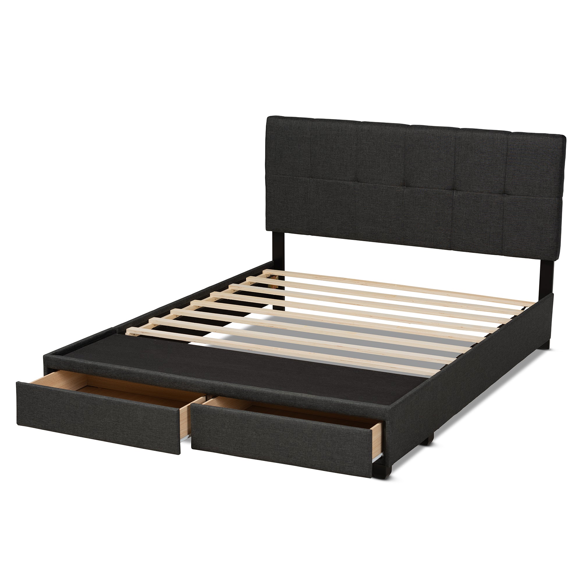 Netti Modern Bed 2-Drawer-Bed-Baxton Studio - WI-Wall2Wall Furnishings
