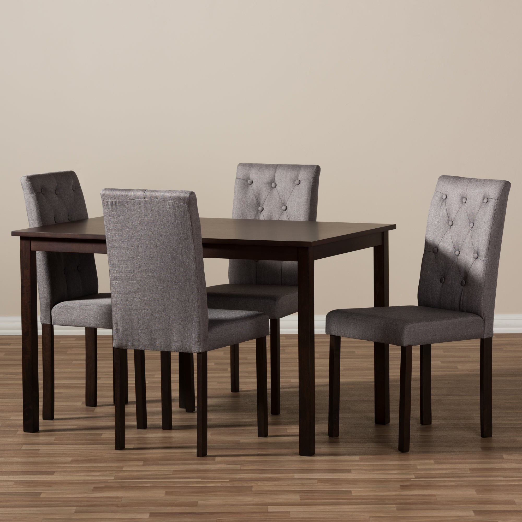 Gardner Contemporary Dining Table & Dining Chairs 5-Piece-Dining Set-Baxton Studio - WI-Wall2Wall Furnishings