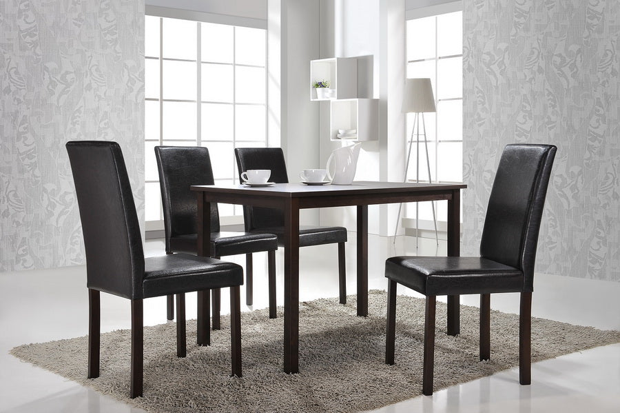Andrew Contemporary Dining Table & Chairs 5-Piece-Dining Set-Baxton Studio - WI-Wall2Wall Furnishings