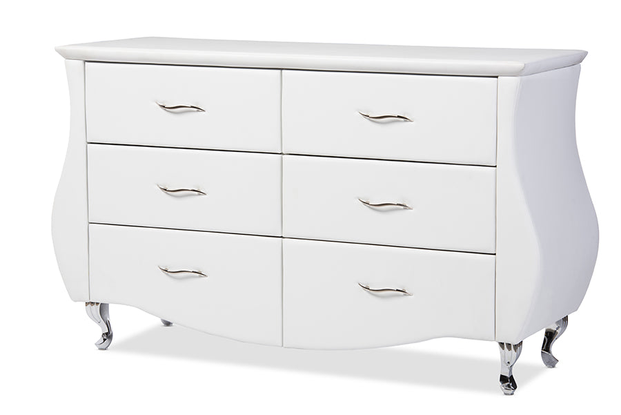 Enzo Contemporary Dresser 6-Drawer-Dresser-Baxton Studio - WI-Wall2Wall Furnishings