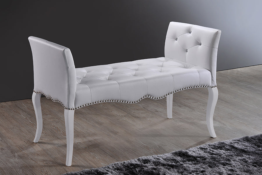 Kristy Contemporary Bench-Bench-Baxton Studio - WI-Wall2Wall Furnishings