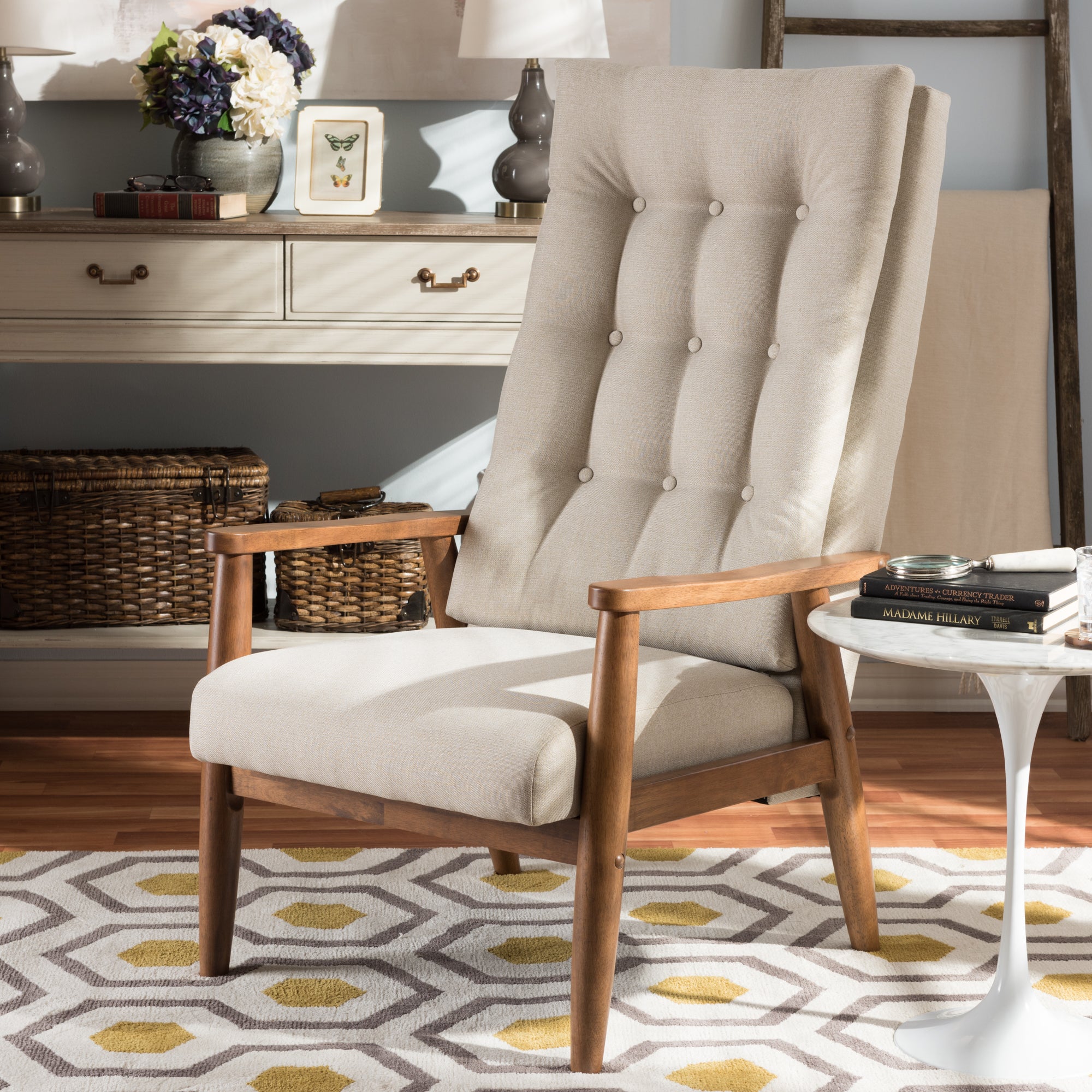 Roxy Mid-Century Living Room Chair-Chair-Baxton Studio - WI-Wall2Wall Furnishings