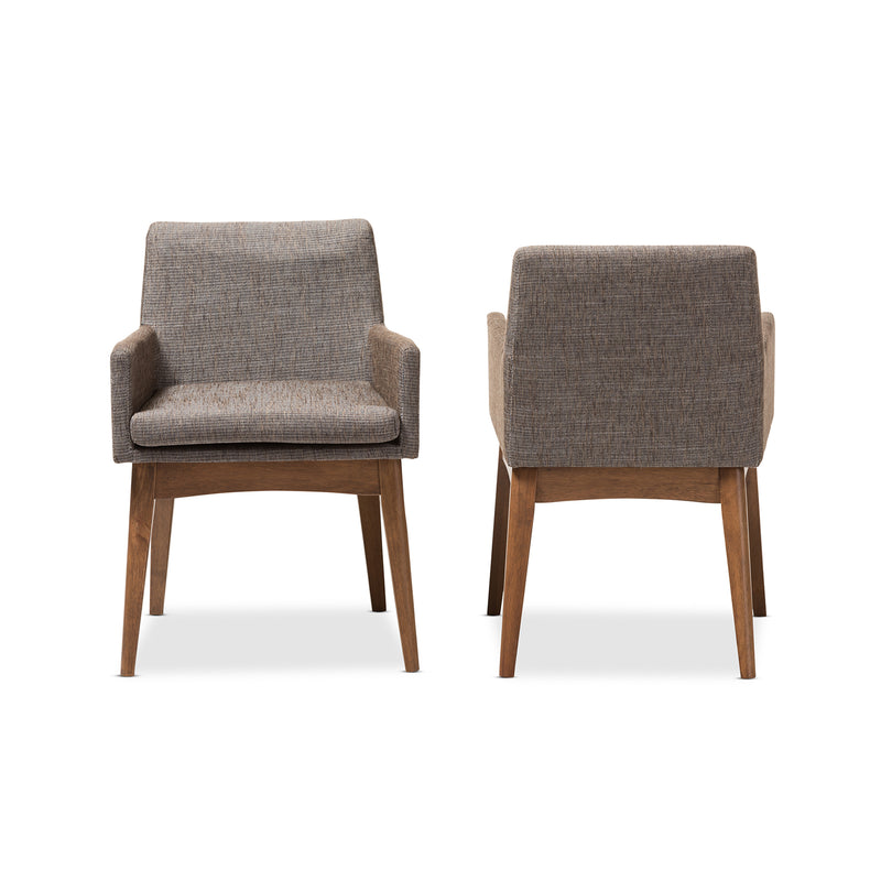Nexus Mid-Century Living Room Chairs Set of 2-Chairs-Baxton Studio - WI-Wall2Wall Furnishings