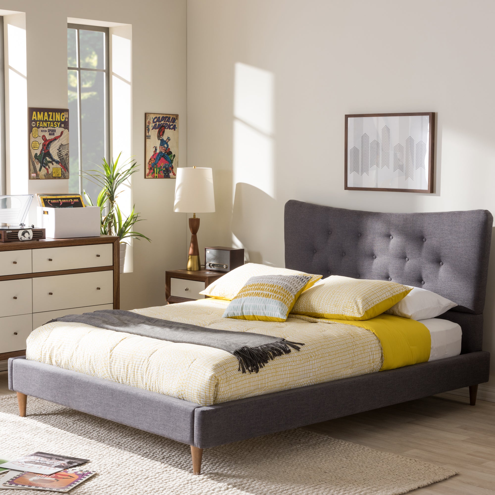 Hannah Contemporary Bed-Bed-Baxton Studio - WI-Wall2Wall Furnishings