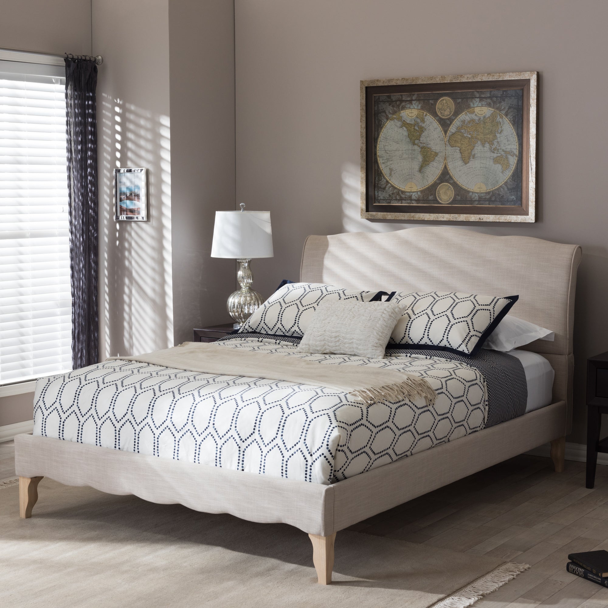 Fannie Contemporary Bed-Bed-Baxton Studio - WI-Wall2Wall Furnishings